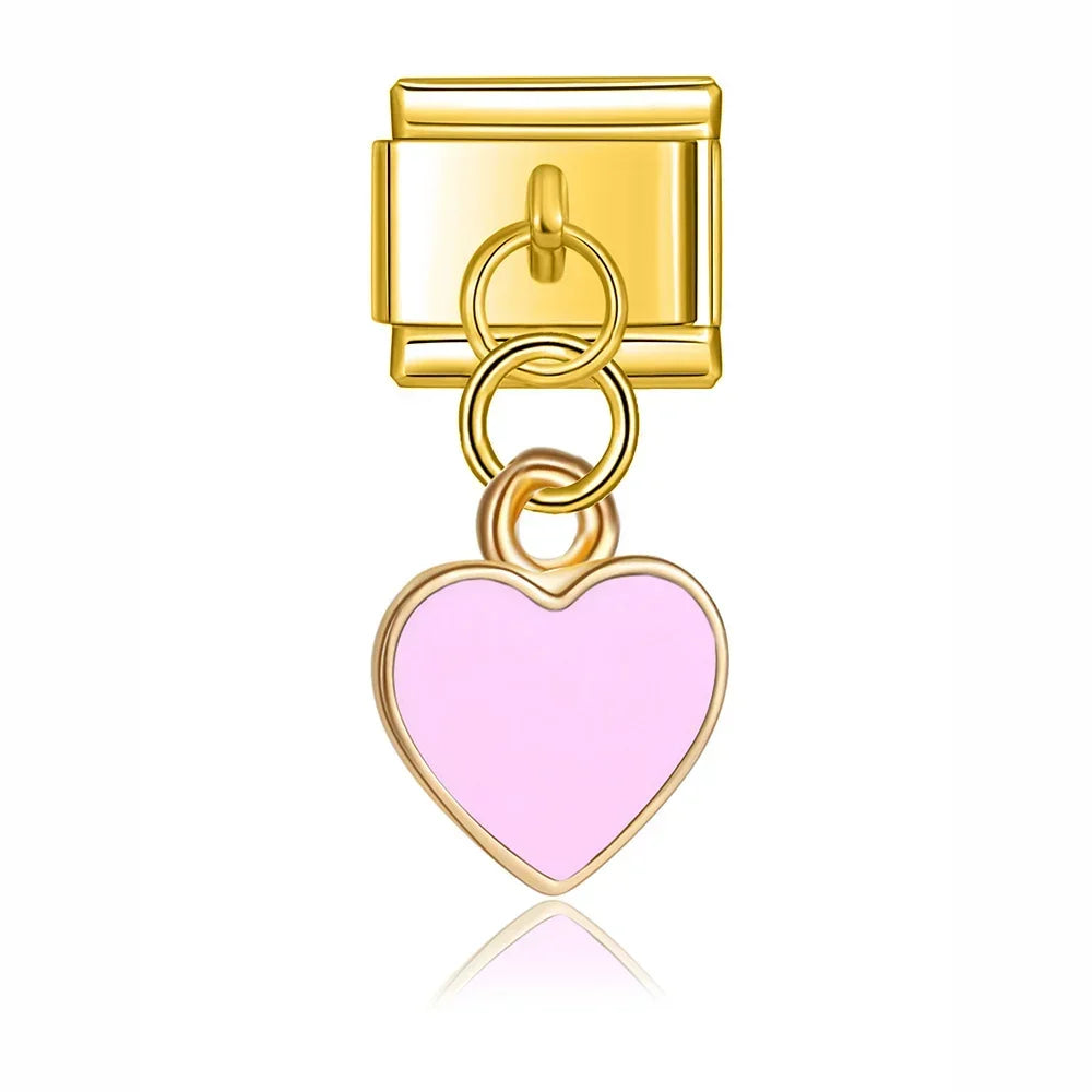 Charms Pendant Corações Gold