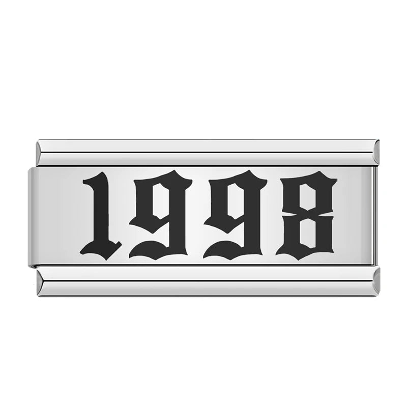 Charms Ano de Nascimento 1980 a 2024 Prata