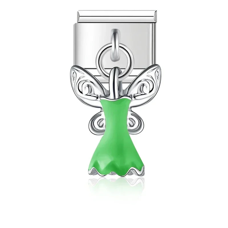 Charm Pendant Fada Verde Prata