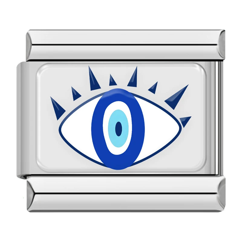 Charm Olhos Azuis Prata