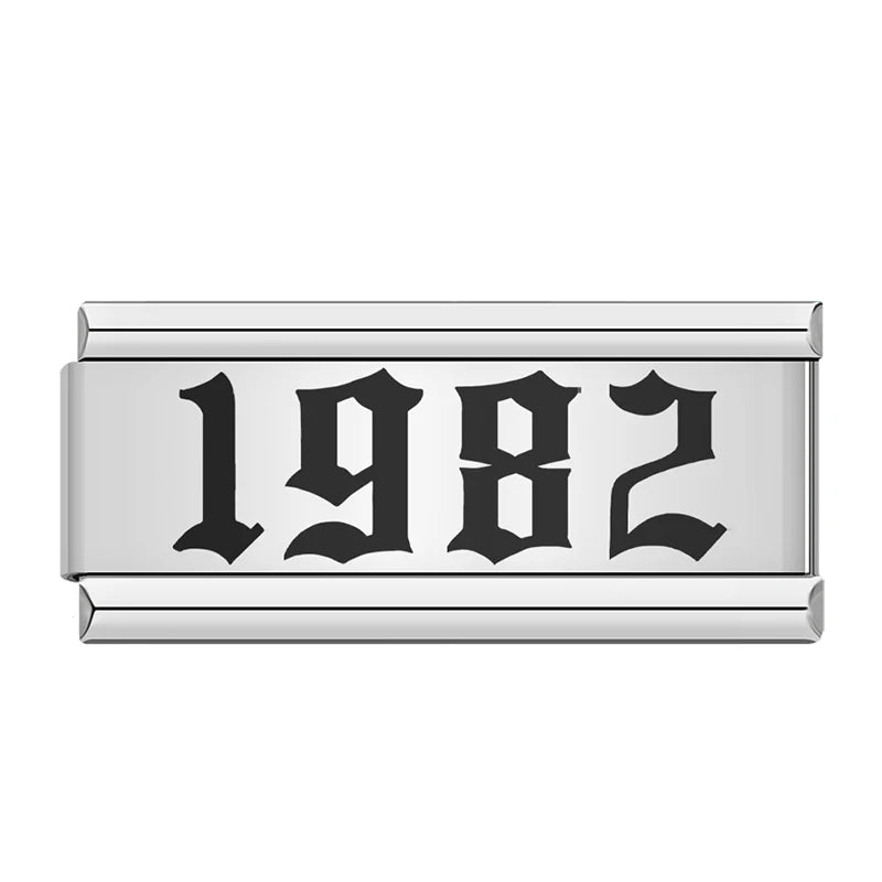 Charms Ano de Nascimento 1980 a 2024 Prata