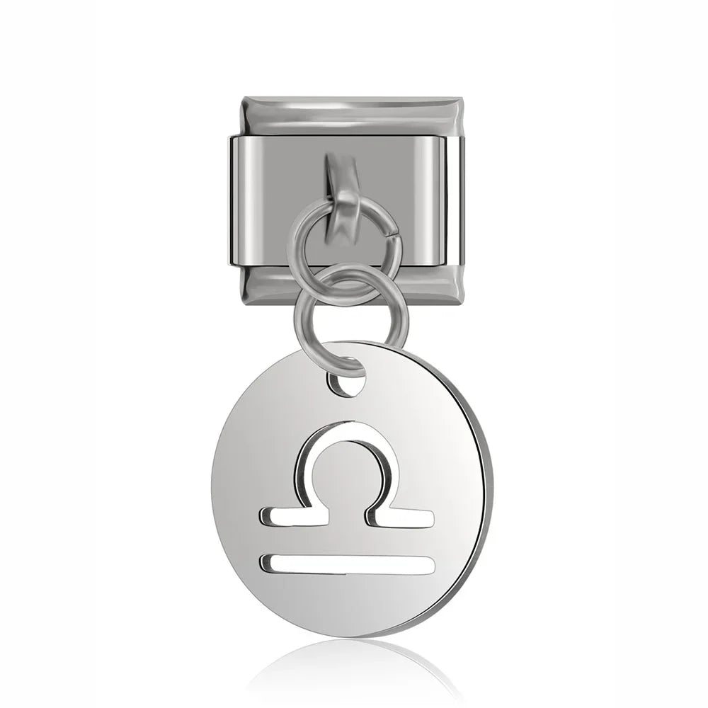 Charm Pendant Signos Redondo Prata