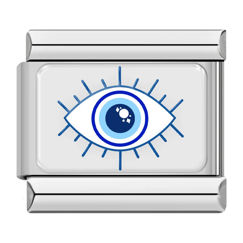 Charm Olhos Azuis Prata