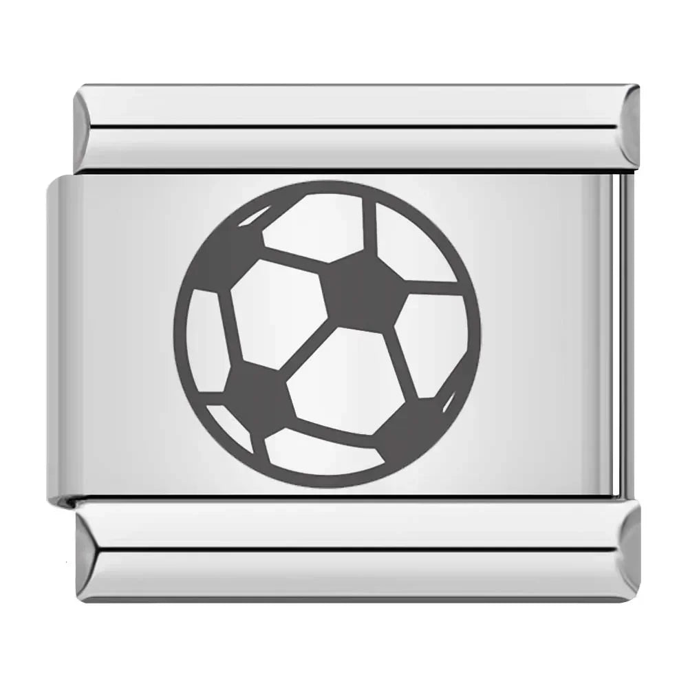 Charm Bola de Futebol Prata