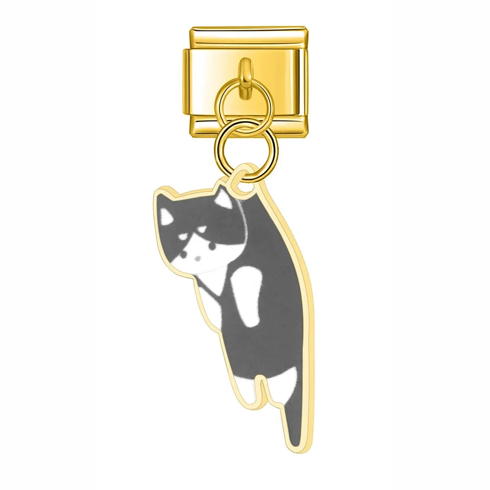 Charm Pendant Gatinhos Pendurados (Diversas Cores) Gold