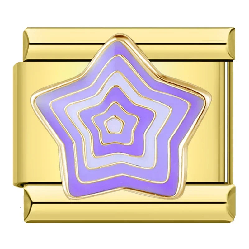 Charm Estrela Psicodélica Gold