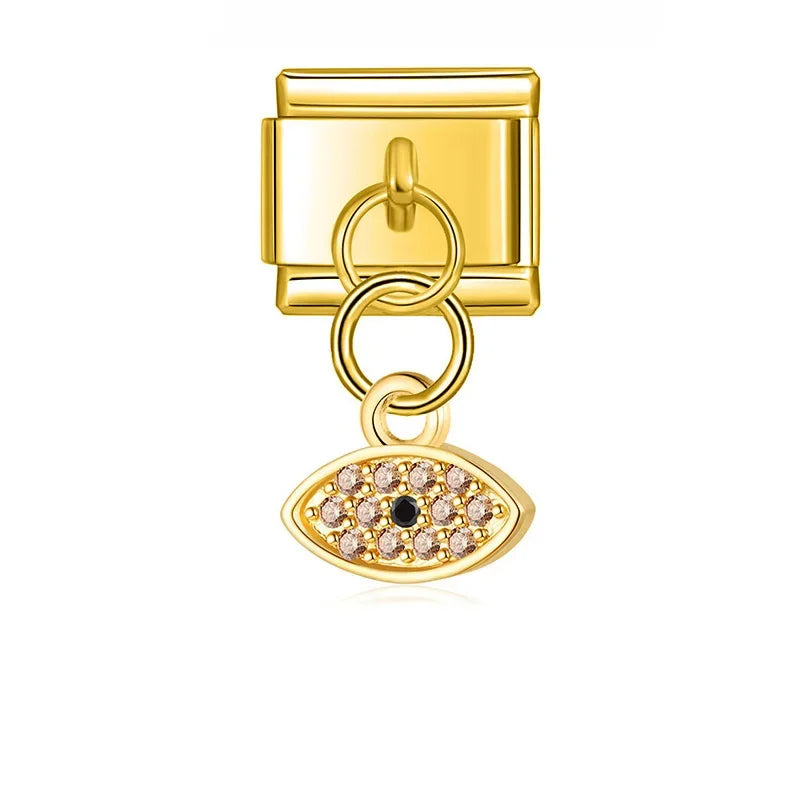 Charm Pendant Mão e Olho (Prata, Rose e Gold)