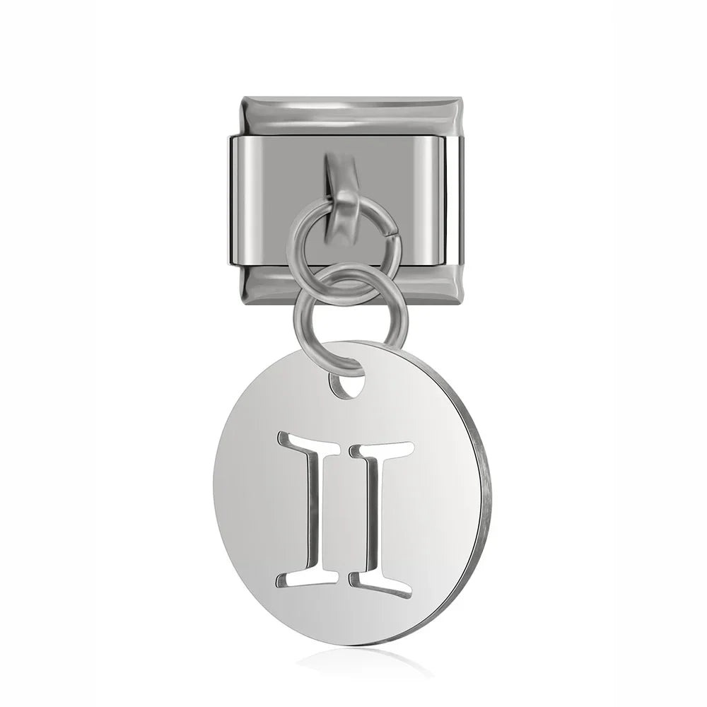 Charm Pendant Signos Redondo Prata
