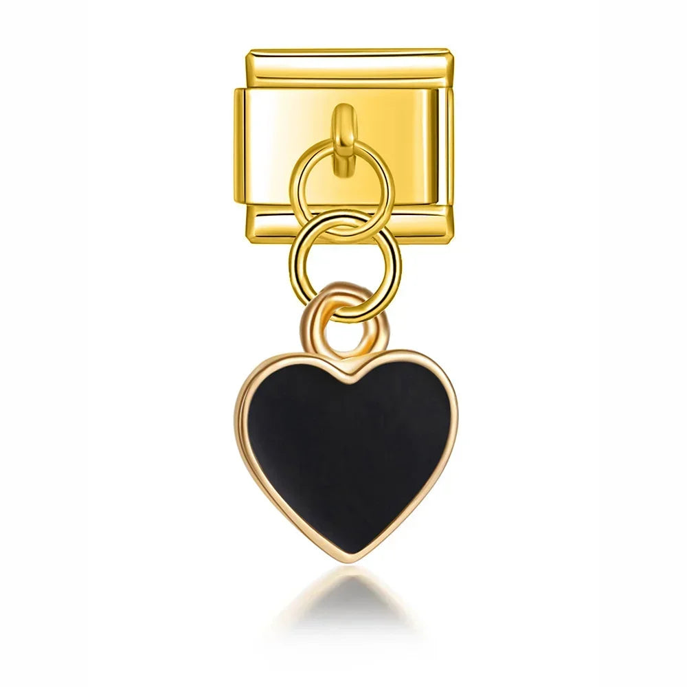 Charms Pendant Corações Gold