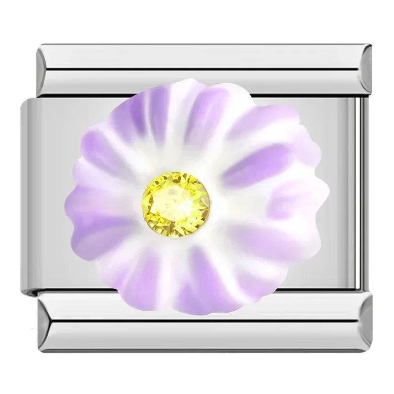 Charms Amantes do Roxo Prata