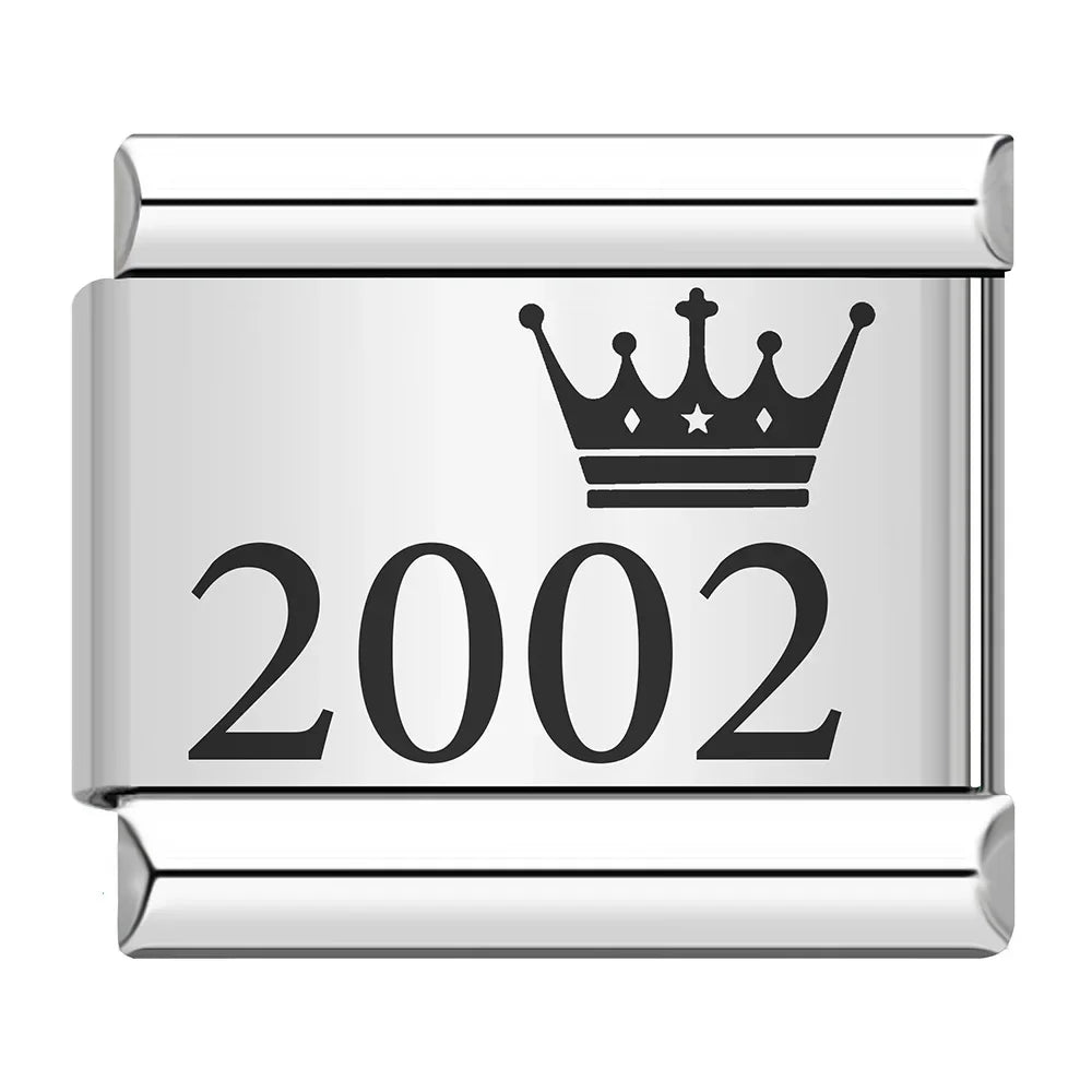 Charm Ano com Coroa 1990 a 2010 Prata