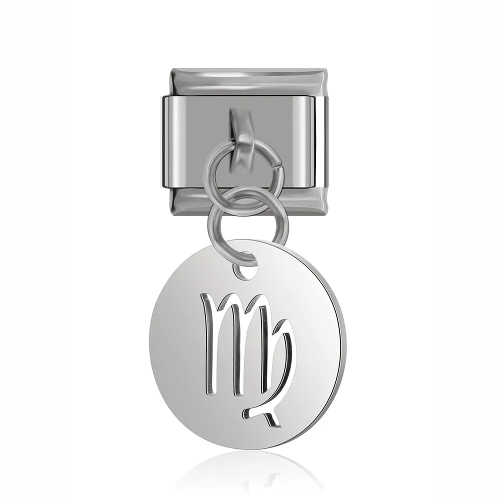 Charm Pendant Signos Redondo Prata