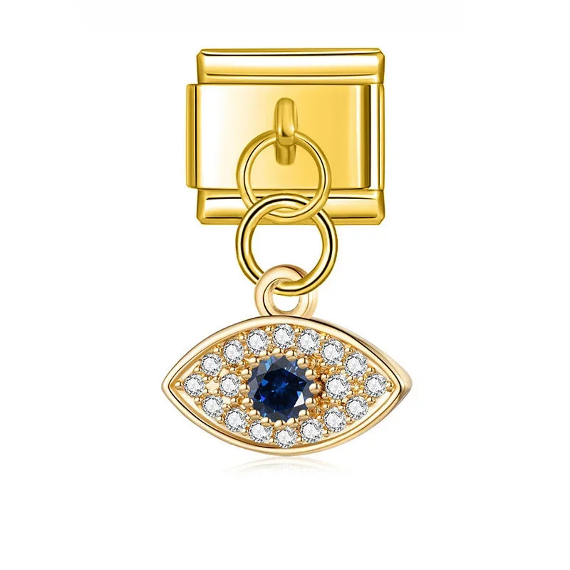 Charm Pendant Mão e Olho (Prata, Rose e Gold)
