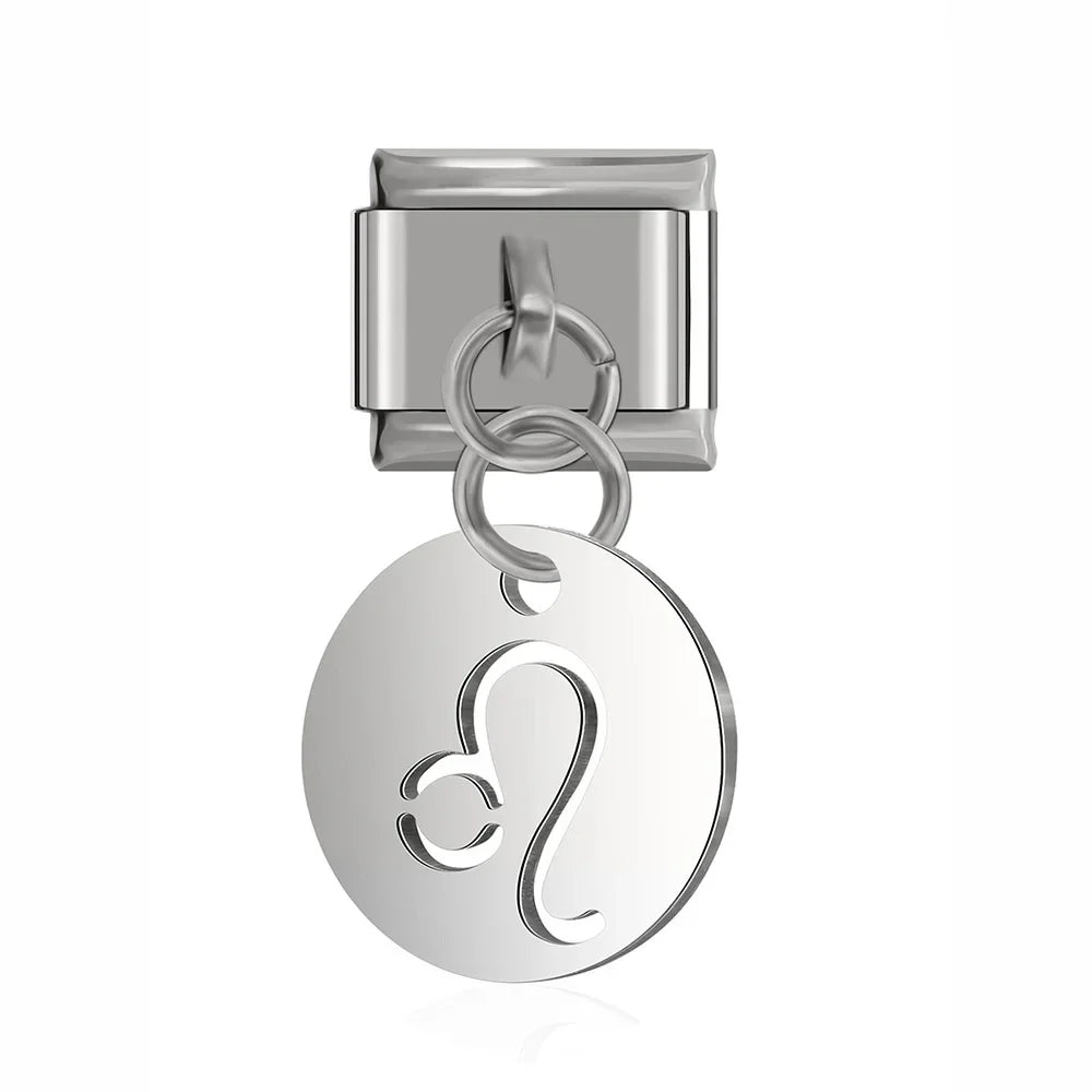 Charm Pendant Signos Redondo Prata
