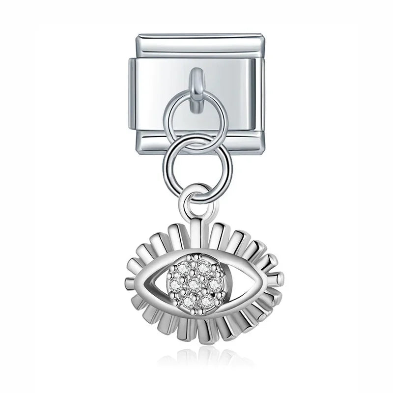 Charm Pendant Mão e Olho (Prata, Rose e Gold)