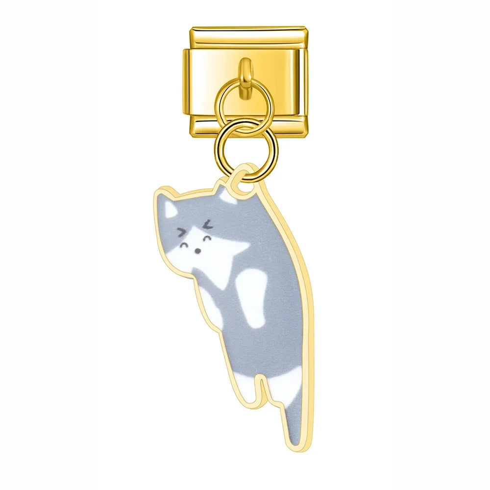 Charm Pendant Gatinhos Pendurados (Diversas Cores) Gold