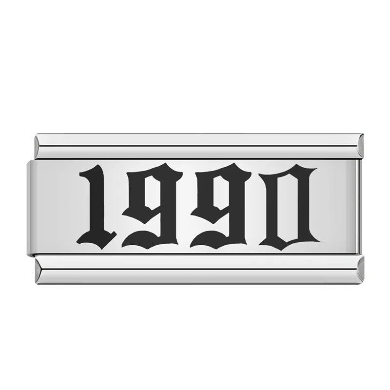 Charms Ano de Nascimento 1980 a 2024 Prata