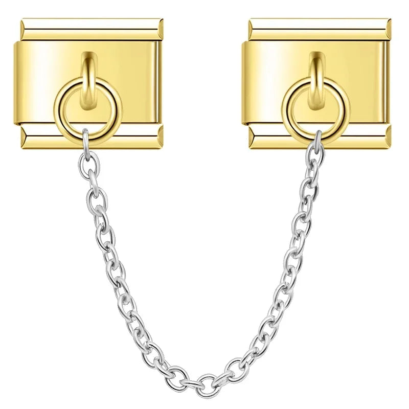 Charm Duplo Corrente (Prata, Gold, Rose)