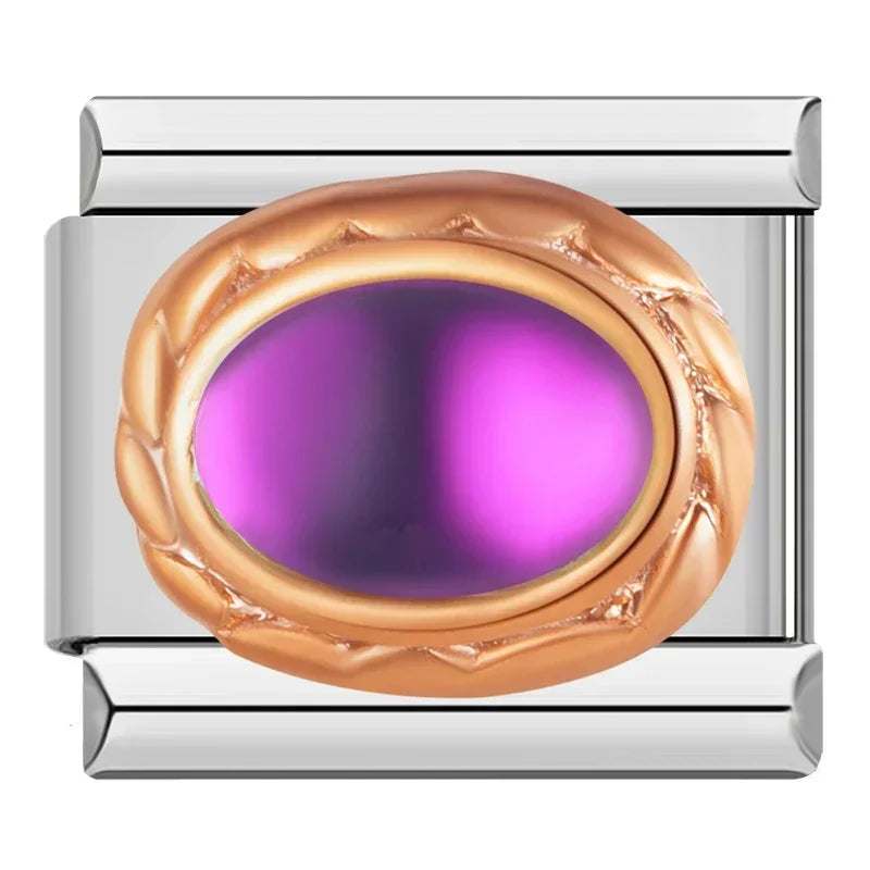 Charms Amantes do Roxo Prata