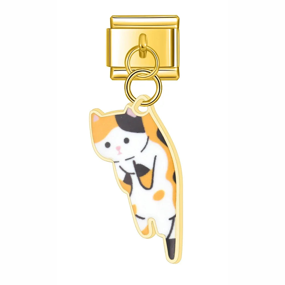 Charm Pendant Gatinhos Pendurados (Diversas Cores) Gold