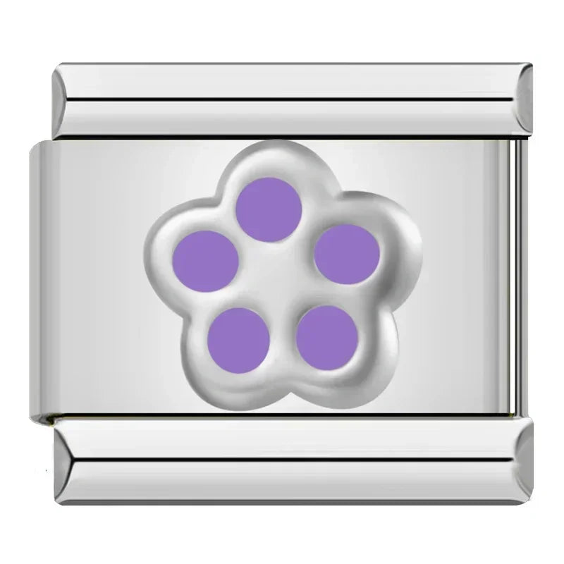 Charms Amantes do Roxo Prata