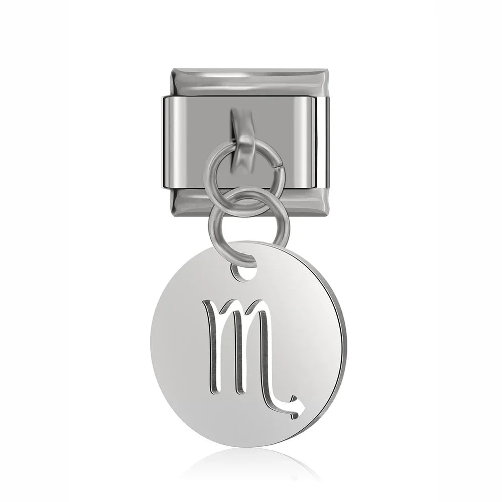 Charm Pendant Signos Redondo Prata