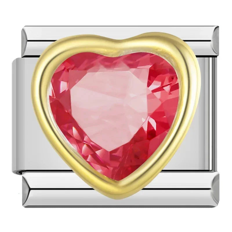 Charms Apaixonador pela cor Vermelha Prata