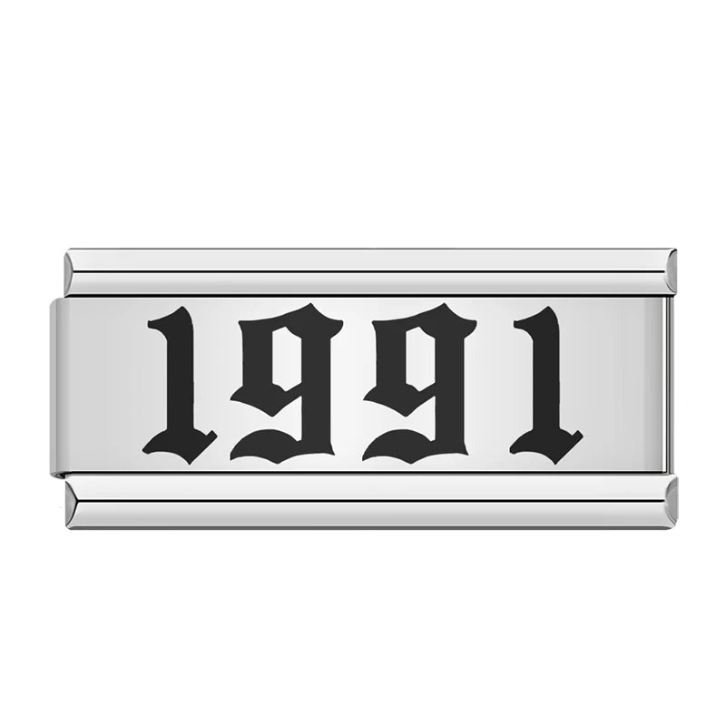 Charms Ano de Nascimento 1980 a 2024 Prata